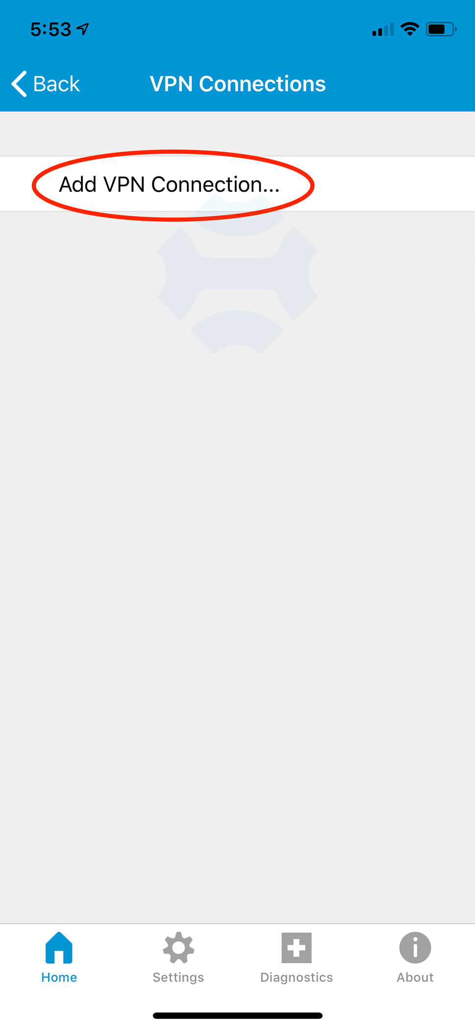 ساخت کانکشن روی CiscoAnyConnect